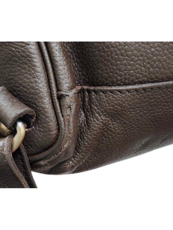 Longchamp Leather Backpack Brown Pebbled Leather Travel Daypack Convertible Bag main image 13